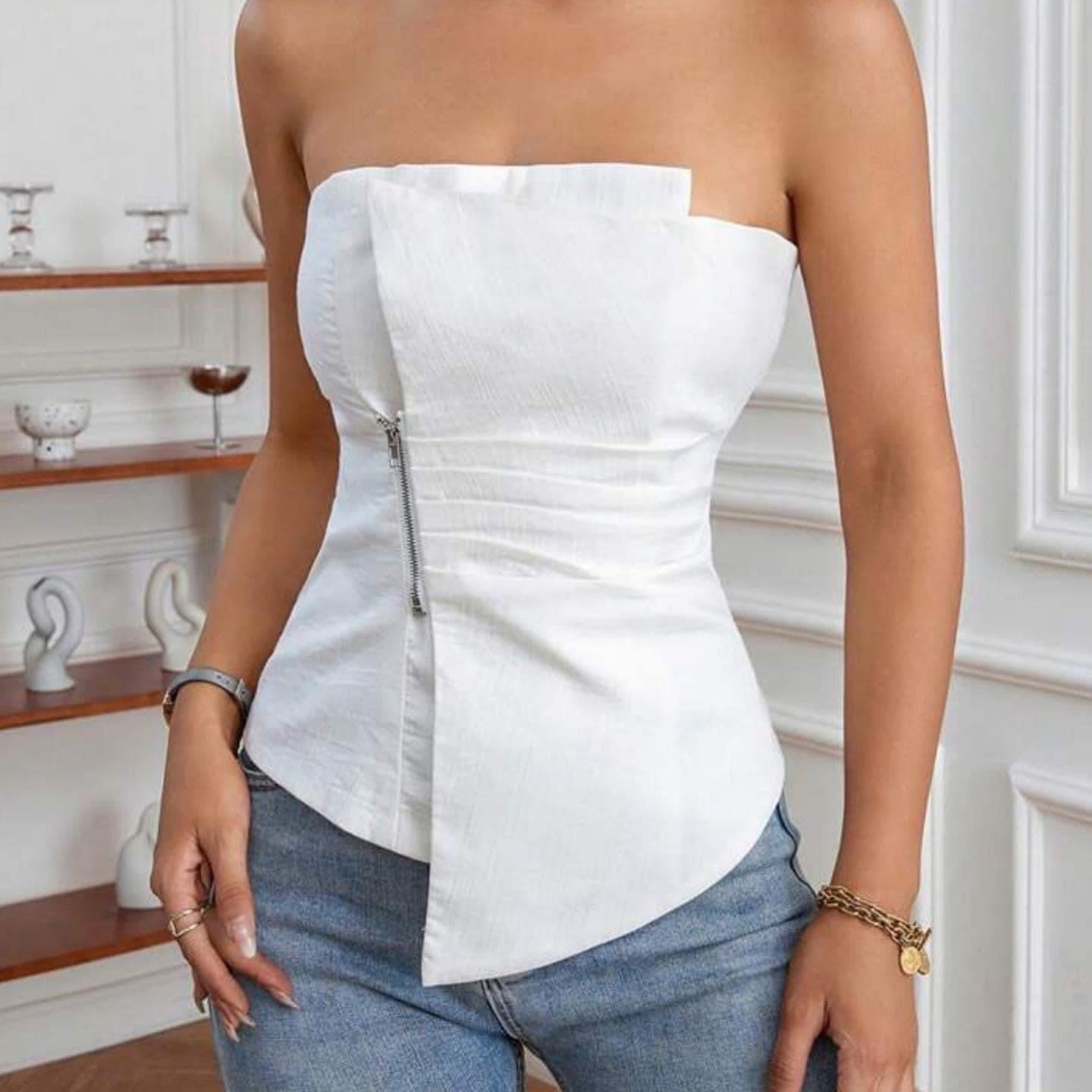 Asymmetric Halter Top