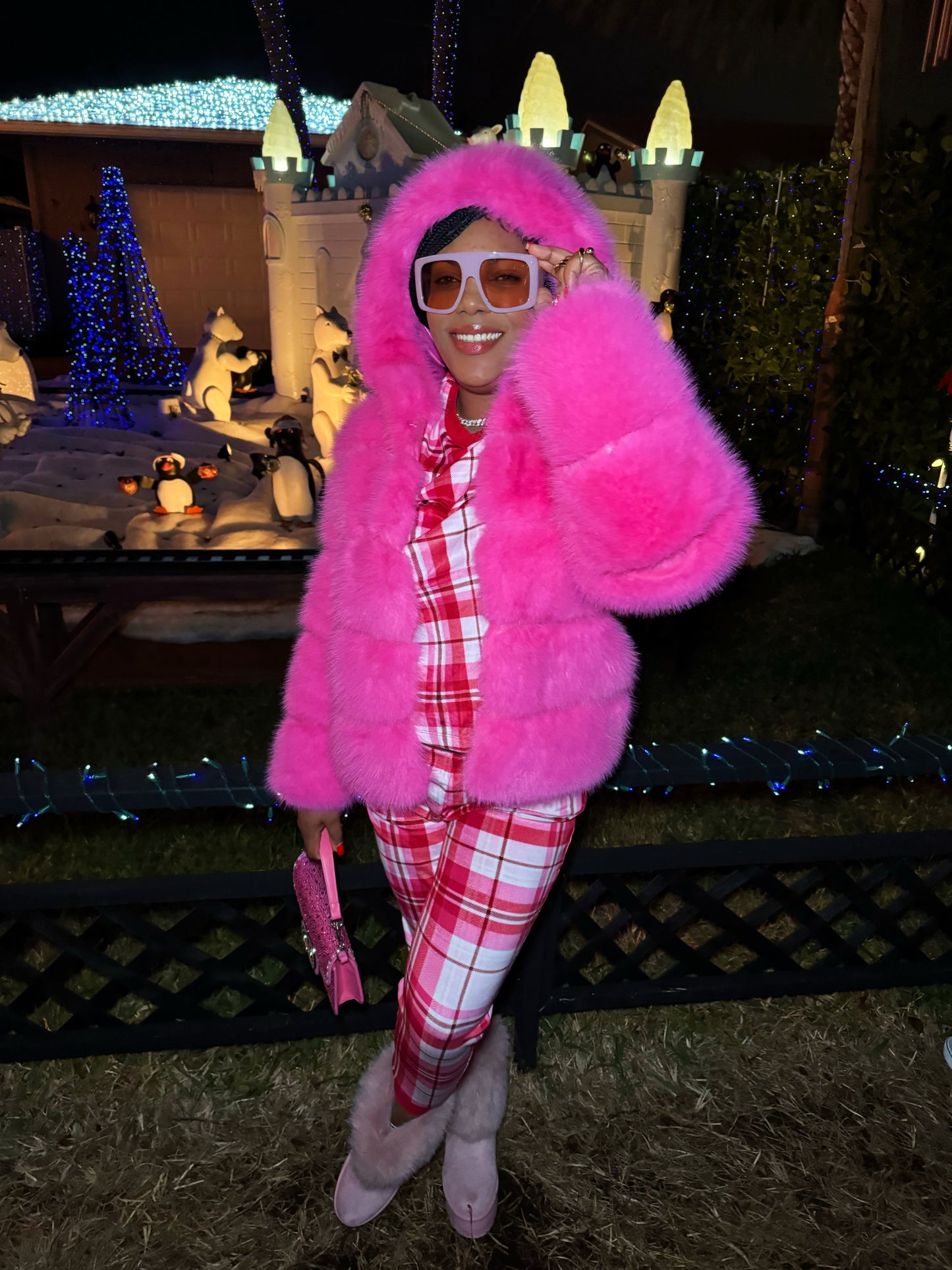 Fausha Pink Fur Coat