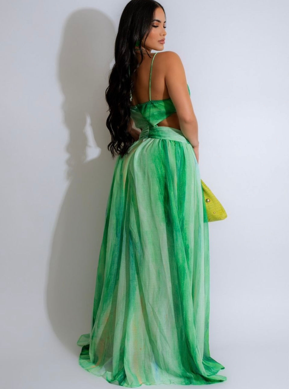 GREEN GLITTER DRESS