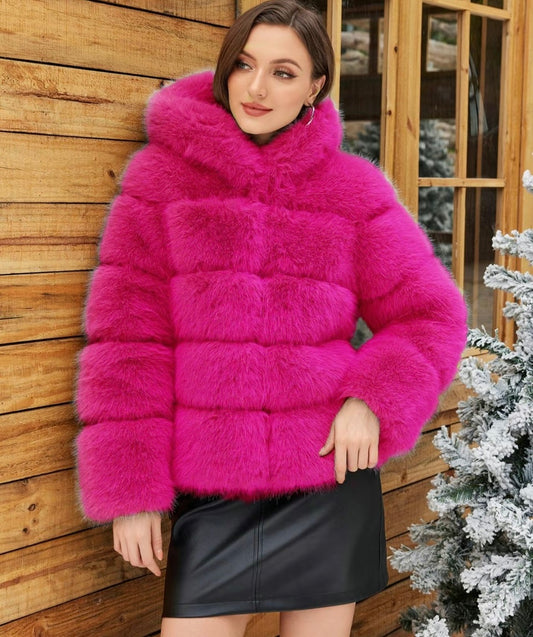Fausha Pink Fur Coat