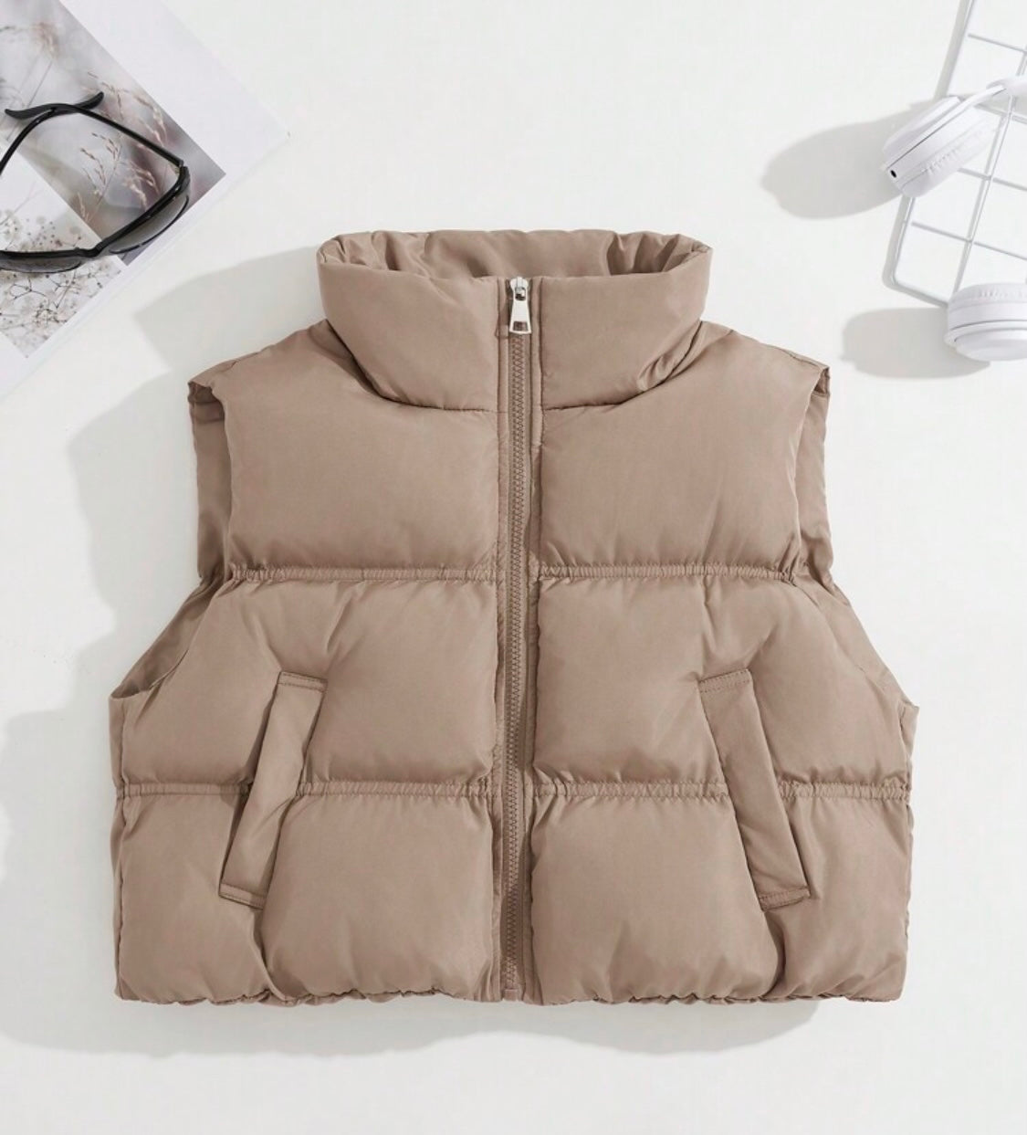 Nude Puffer Vest