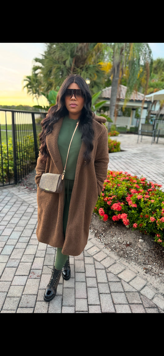 COFFEE TEDDY BEAR COAT