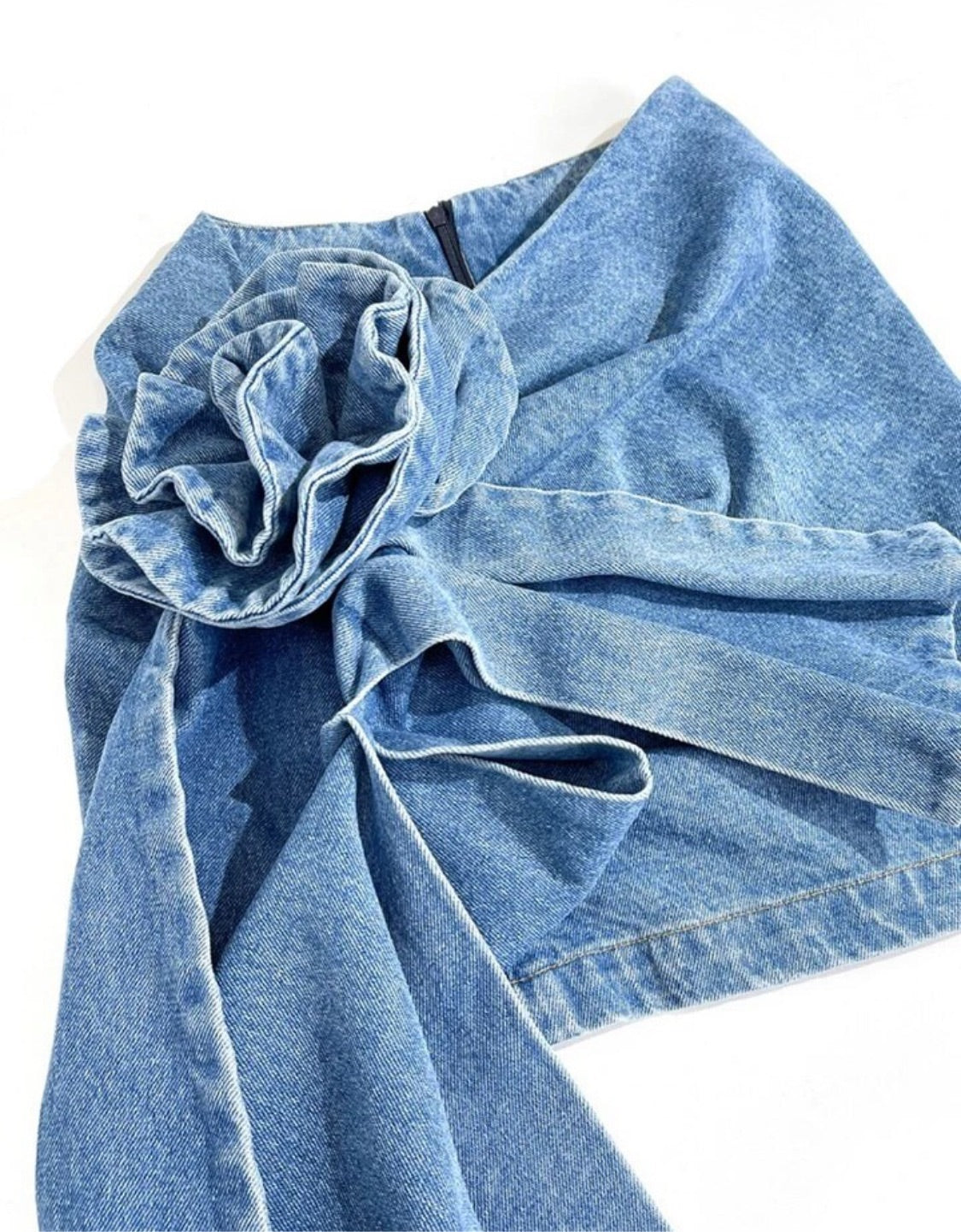 IRREGULAR 3D DENIM SKIRT